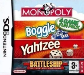 4 Game Fun Pack – Monopoly + Boggle + Yahtzee + Battleship Rom